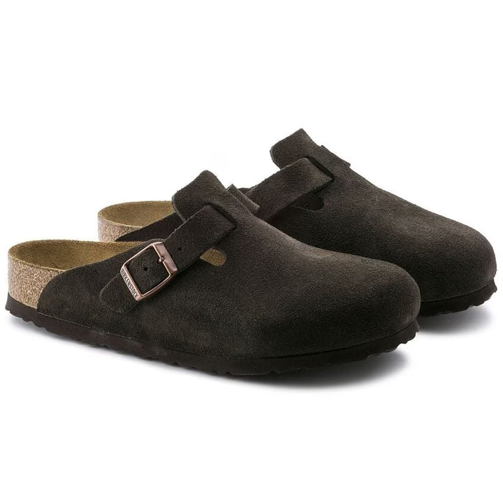 Birkenstock - Boston Soft - Mocha Suede Leather