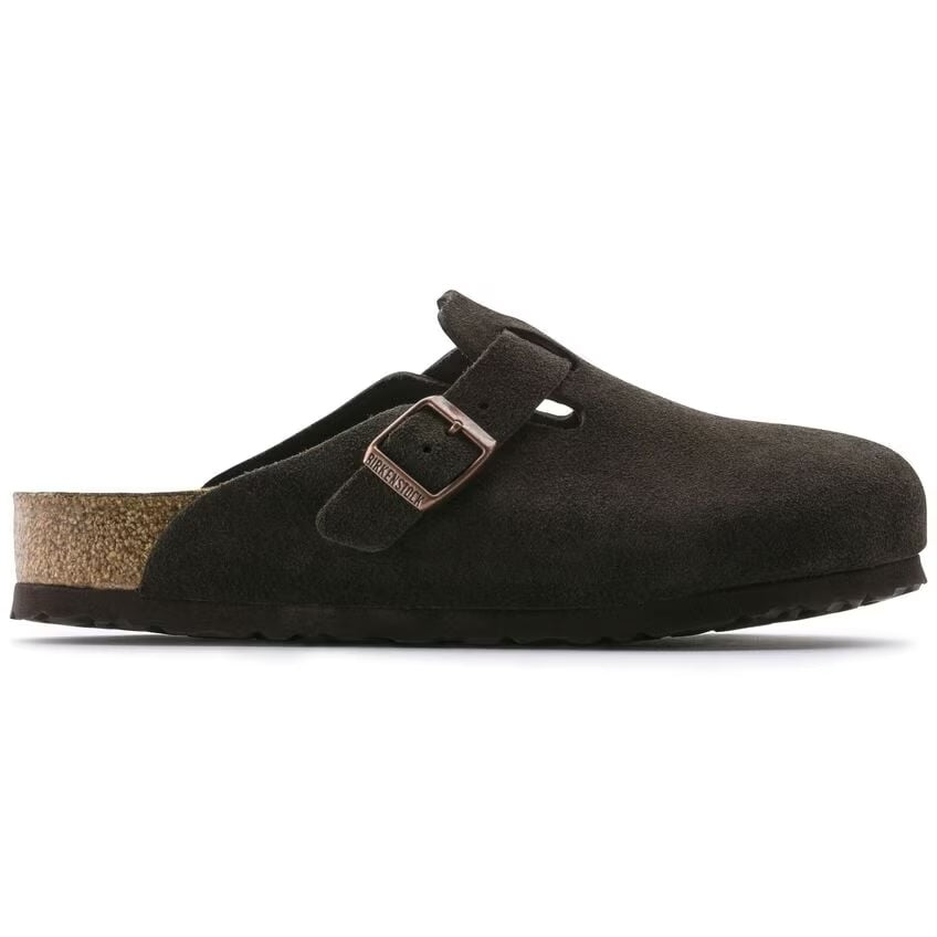 Birkenstock - Boston Soft - Mocha Suede Leather