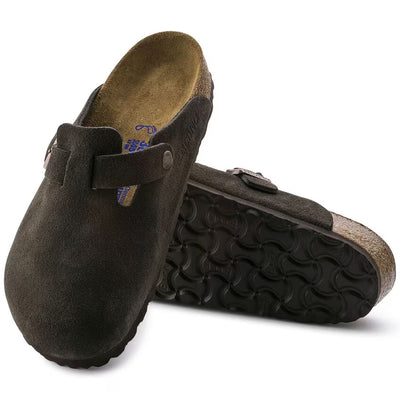 Birkenstock - Boston Soft - Mocha Suede Leather