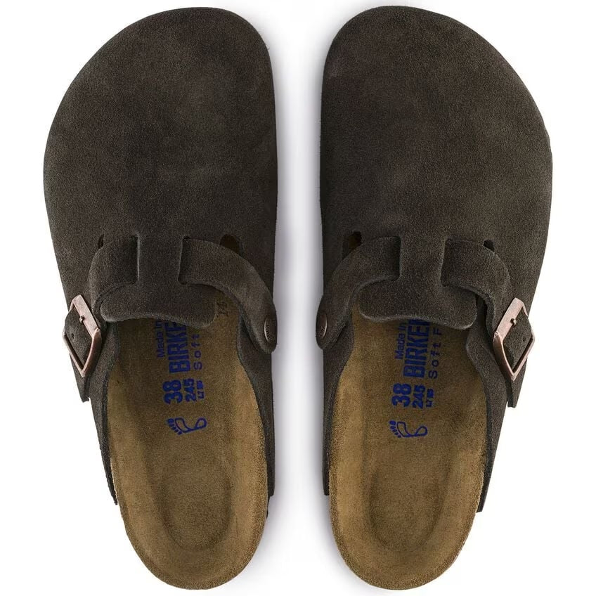 Birkenstock - Boston Soft - Mocha Suede Leather