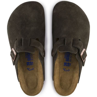 Birkenstock - Boston Soft - Mocha Suede Leather