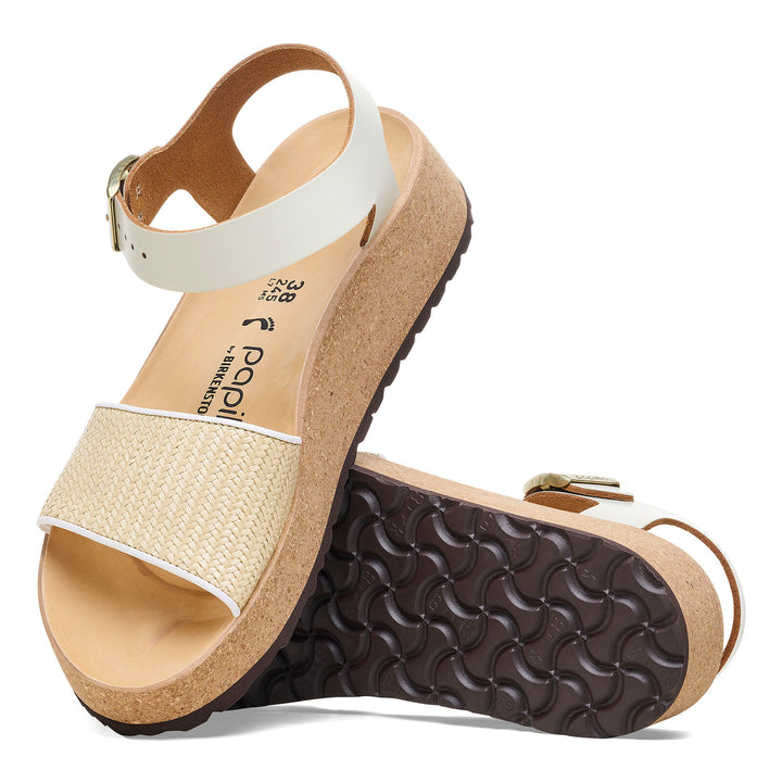 Birkenstock Papillio - Glenda - Natural White Leather and Synthetic