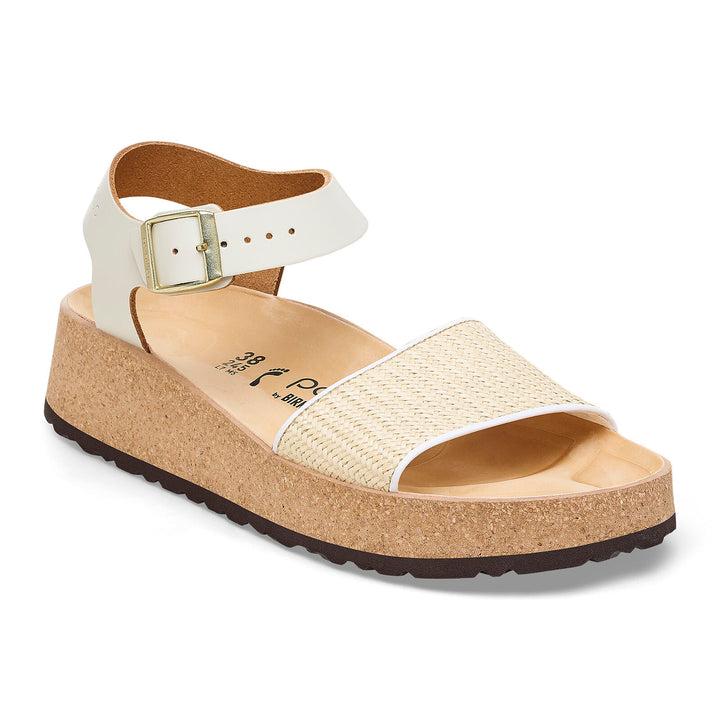 Birkenstock Papillio - Glenda - Natural White Leather and Synthetic