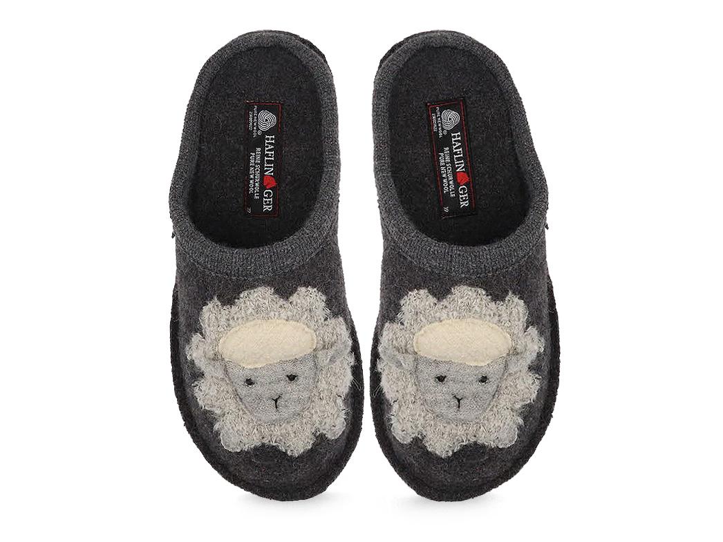 Haflinger - Classic Slipper - Lamby Grey Wool