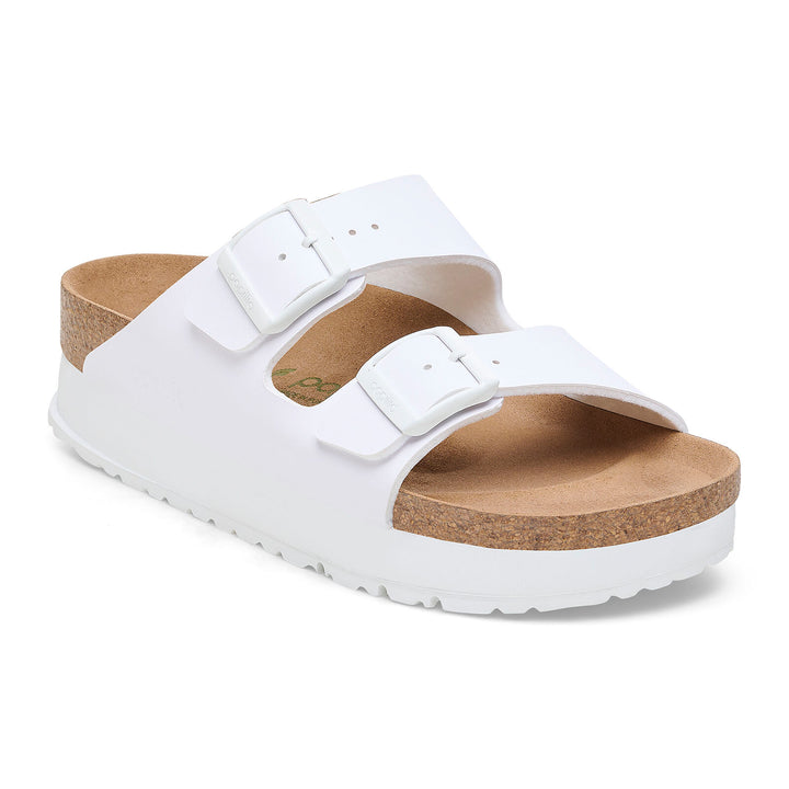 Birkenstock - Arizona Flex Platform Vegan - White Birko-Flor