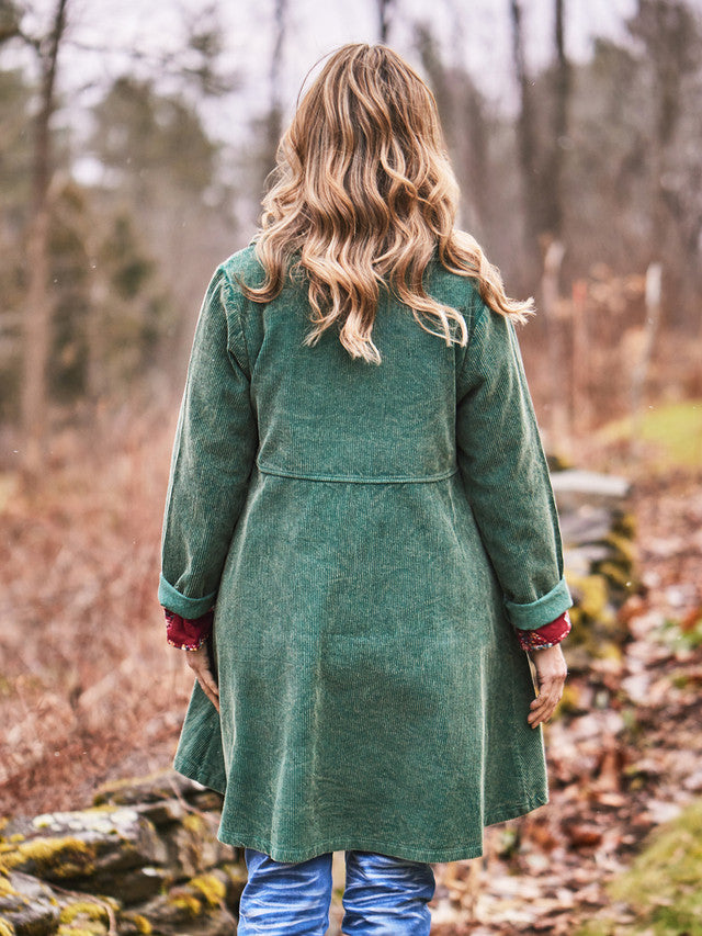 April Cornell - Framer's Corduroy Jacket - Sunwashed Green or Red