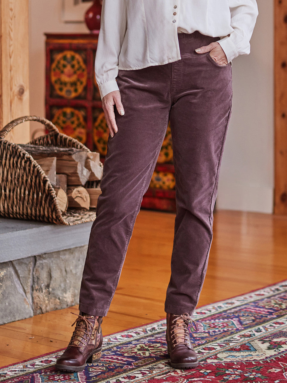 April Cornell - Cache Pinwale Corduroy Pull On Pant - Cocoa