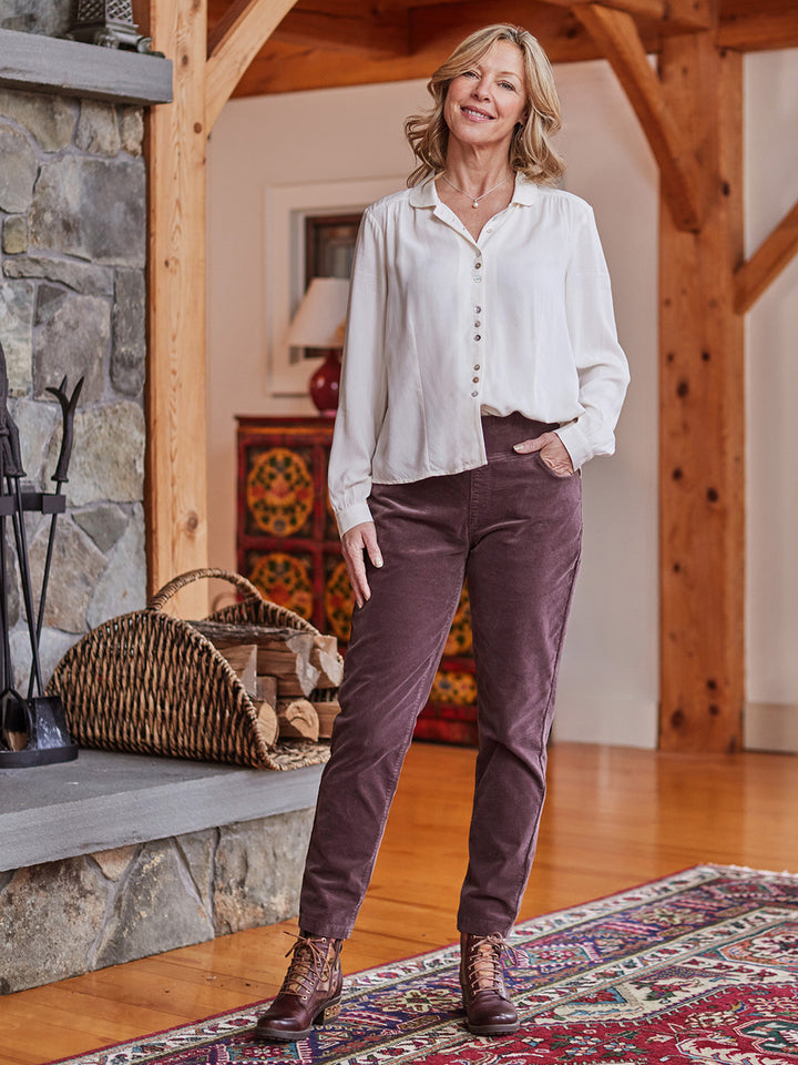 April Cornell - Cache Pinwale Corduroy Pull On Pant - Cocoa