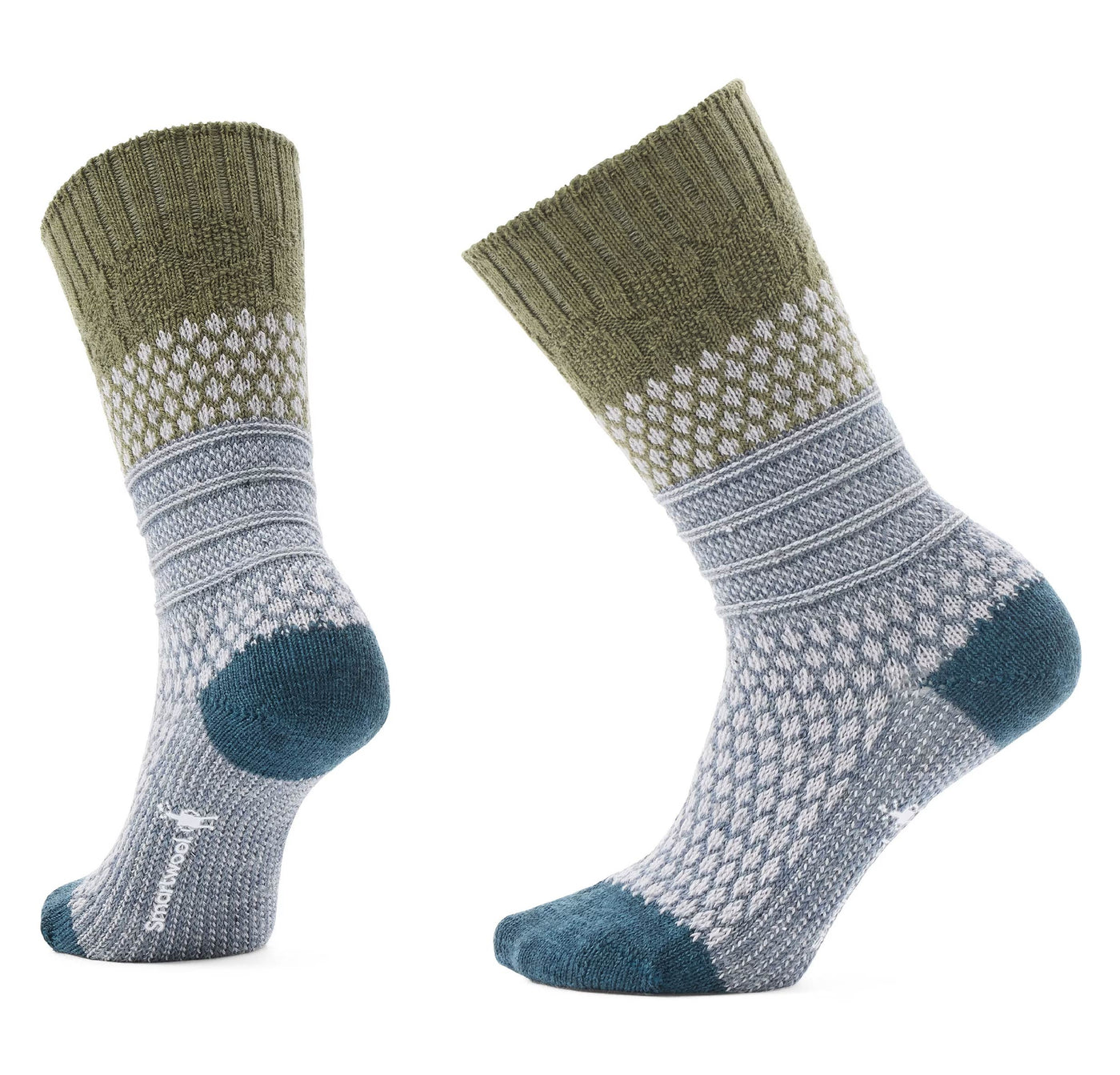 Smartwool - Unisex Everyday Popcorn Cable Crew Full Cushion Sock - Winter Moss