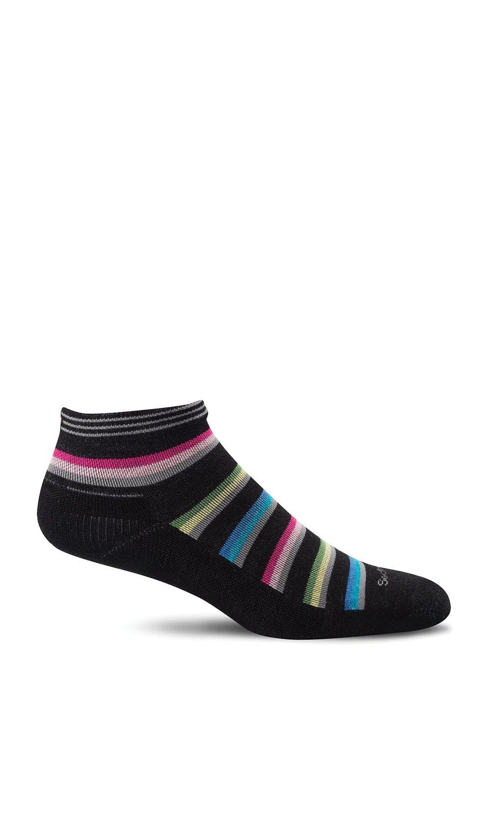 Sockwell - Women's Sport Ease Bunion Relief Socks - Black Stripe