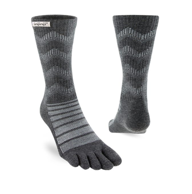 Injinji - Outdoor Midweight Crew - Charcoal Wool