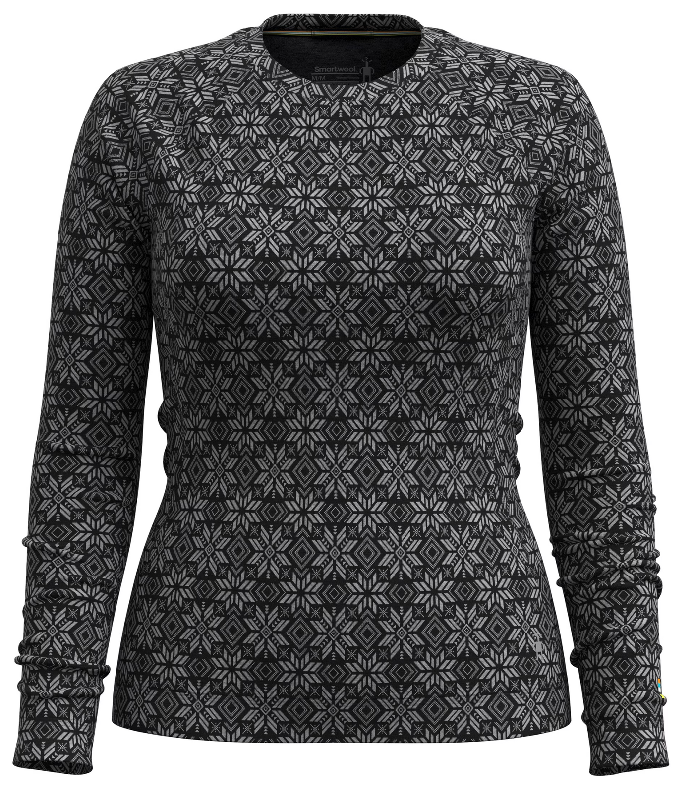 Smartwool - Women's Thermal Merino Base Layer Crew - Black Digi Snow