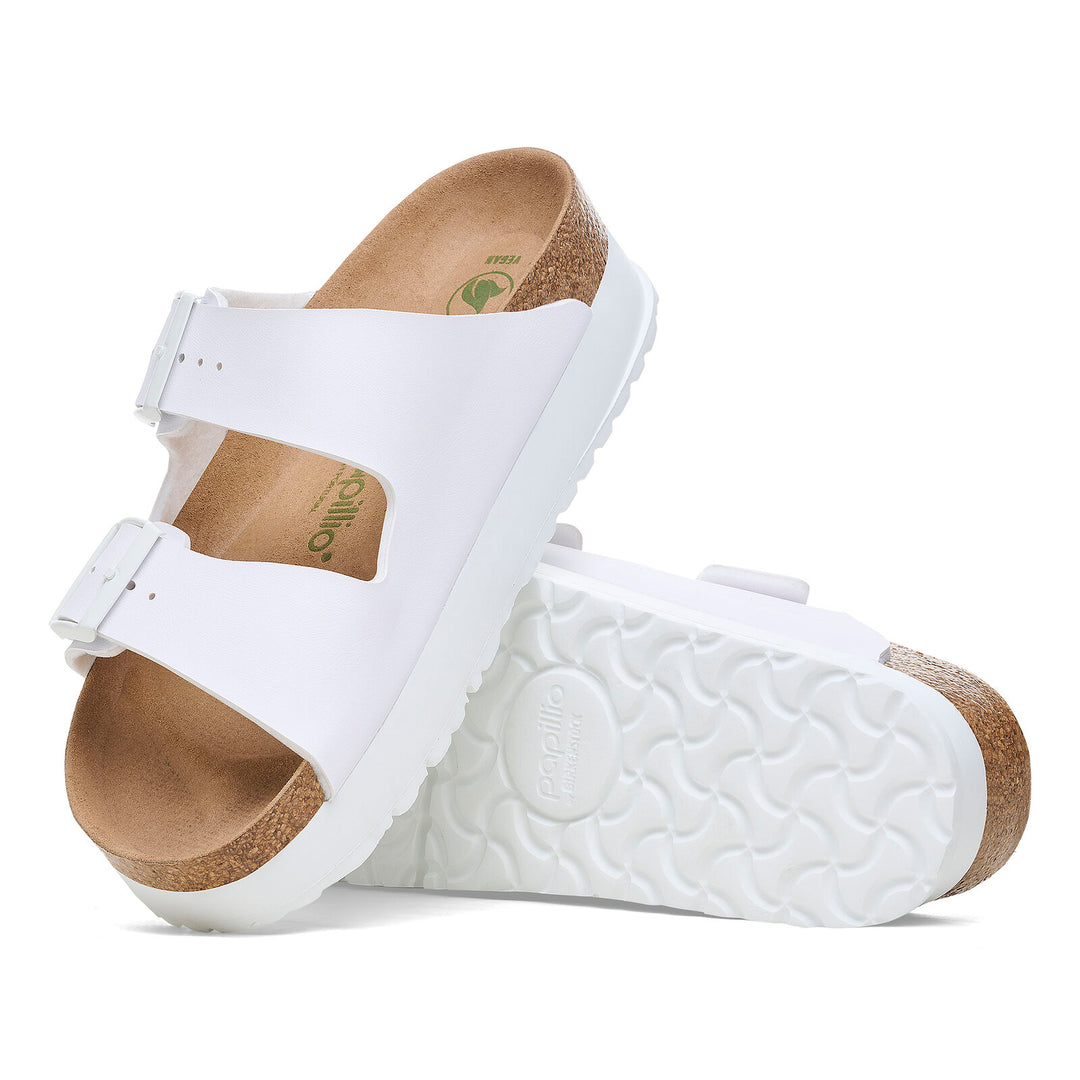 Birkenstock - Arizona Flex Platform Vegan - White Birko-Flor