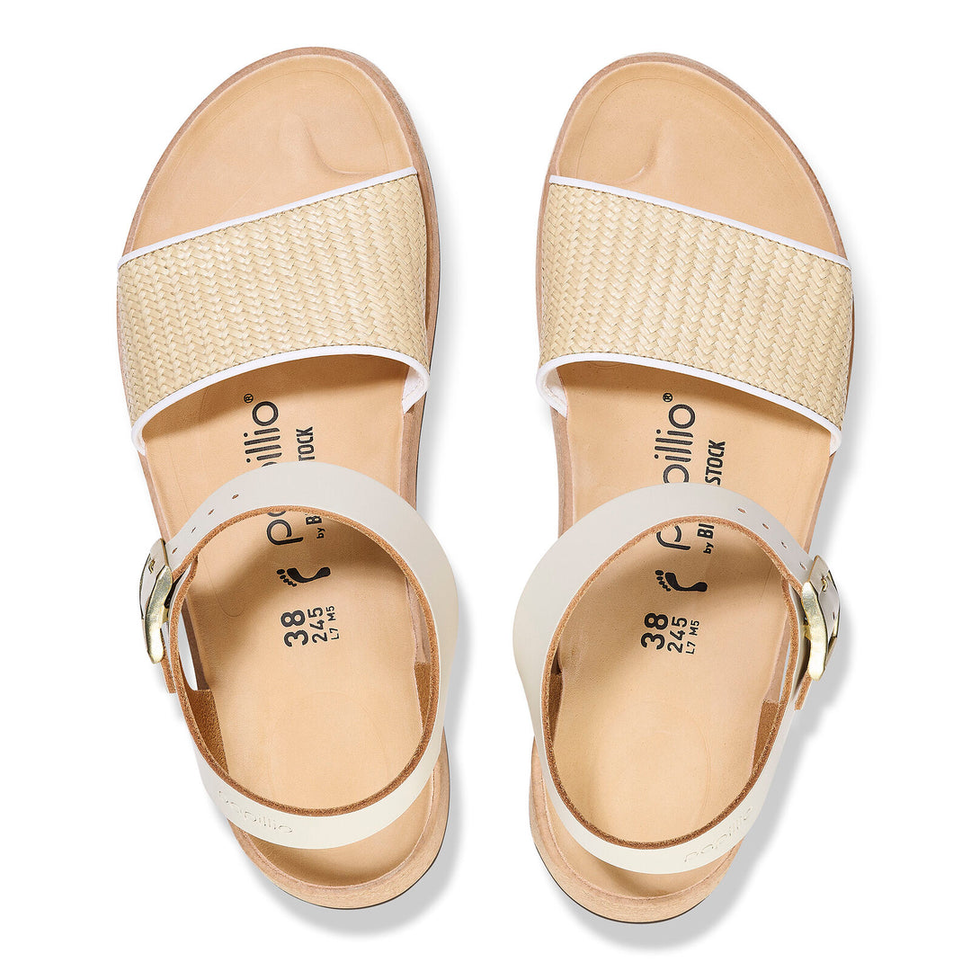 Birkenstock Papillio - Glenda - Natural White Leather and Synthetic