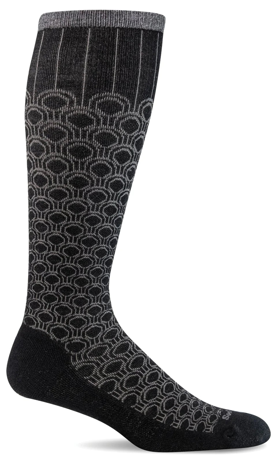 Sockwell - Women's Deco Dot Moderate Graduated Compression Socks - Black