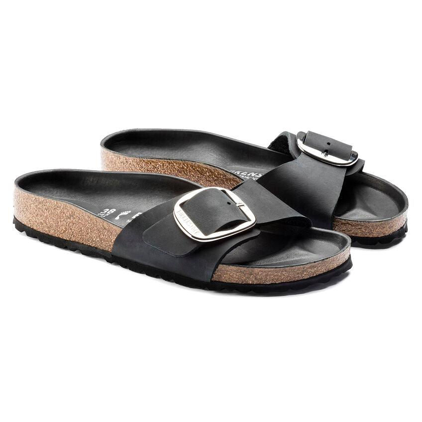 Birkenstock - Madrid Big Buckle - Black Oiled Leather