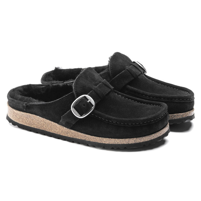 Birkenstock - Buckley Shearling - Black Suede Leather