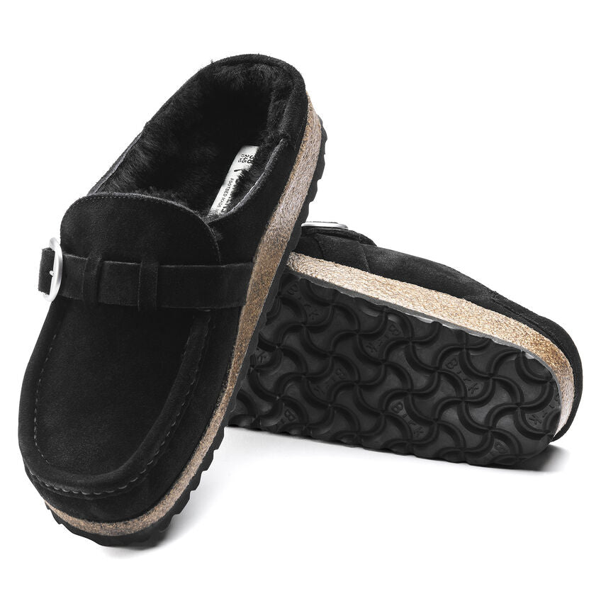 Birkenstock - Buckley Shearling - Black Suede Leather