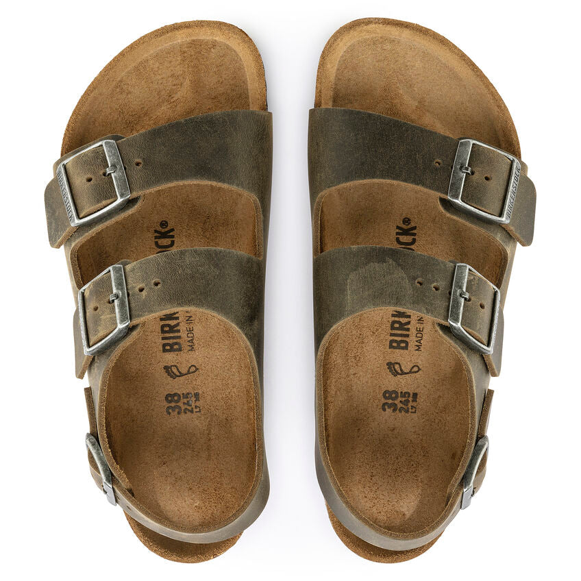 Birkenstock - Milano - Faded Khaki Oiled Leather