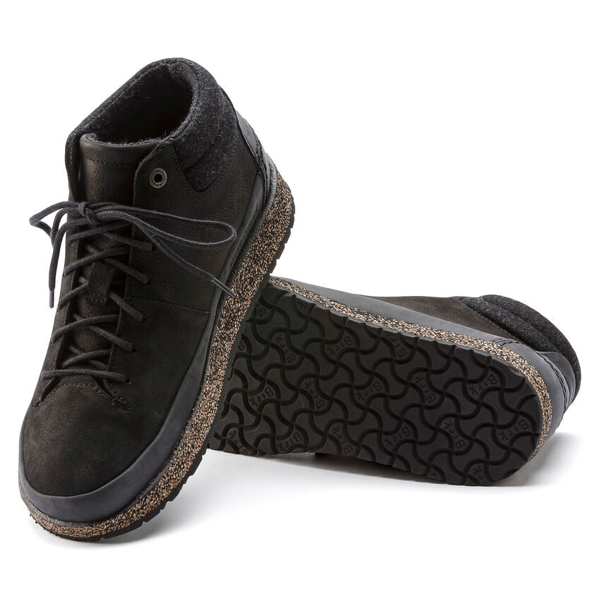 Birkenstock - Honnef High - Black Nubuck Oiled Leather