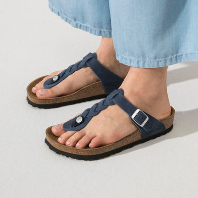 Birkenstock - Gizeh Braided - Navy Oiled Leather