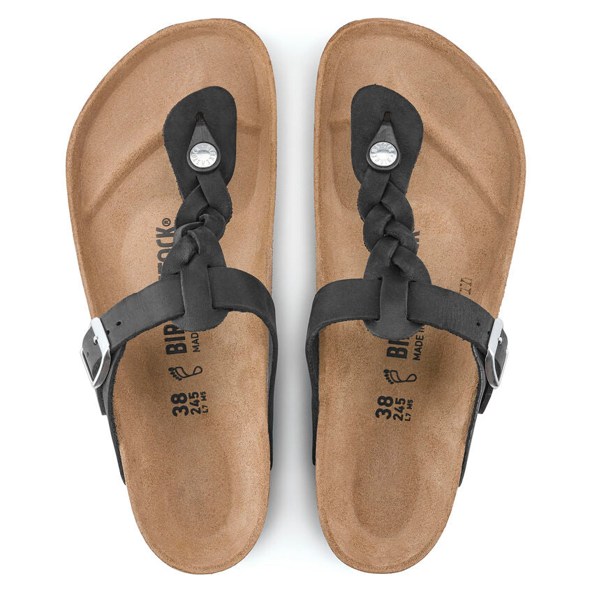 Birkenstock - Gizeh Braided - Black Oiled Leather