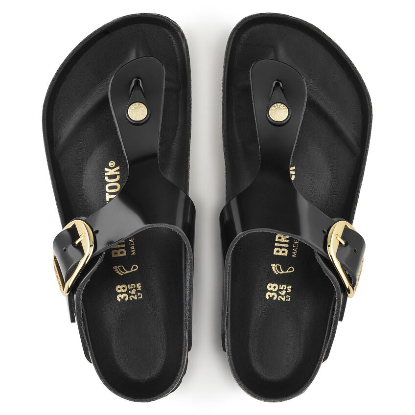 Birkenstock - Gizeh Big Buckle - High Shine Black Leather