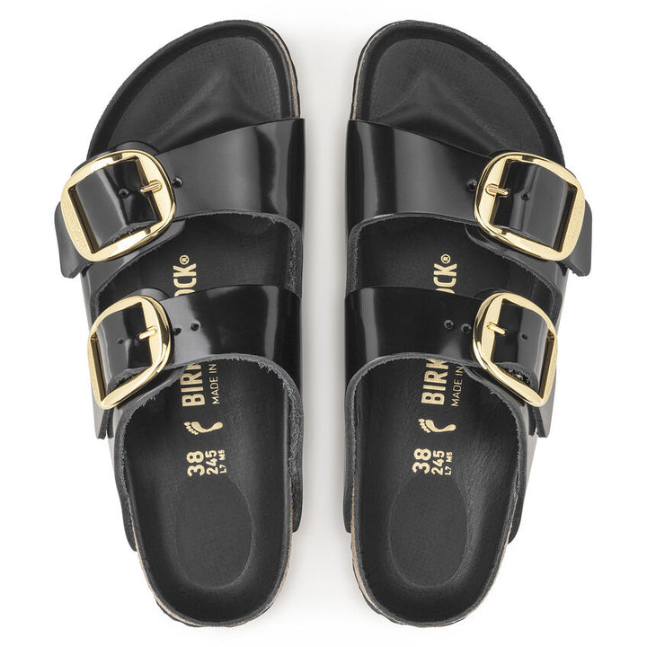 Birkenstock - Arizona Big Buckle - High Shine Black Leather