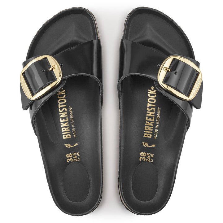 Birkenstock - Madrid Big Buckle - High Shine Black Leather