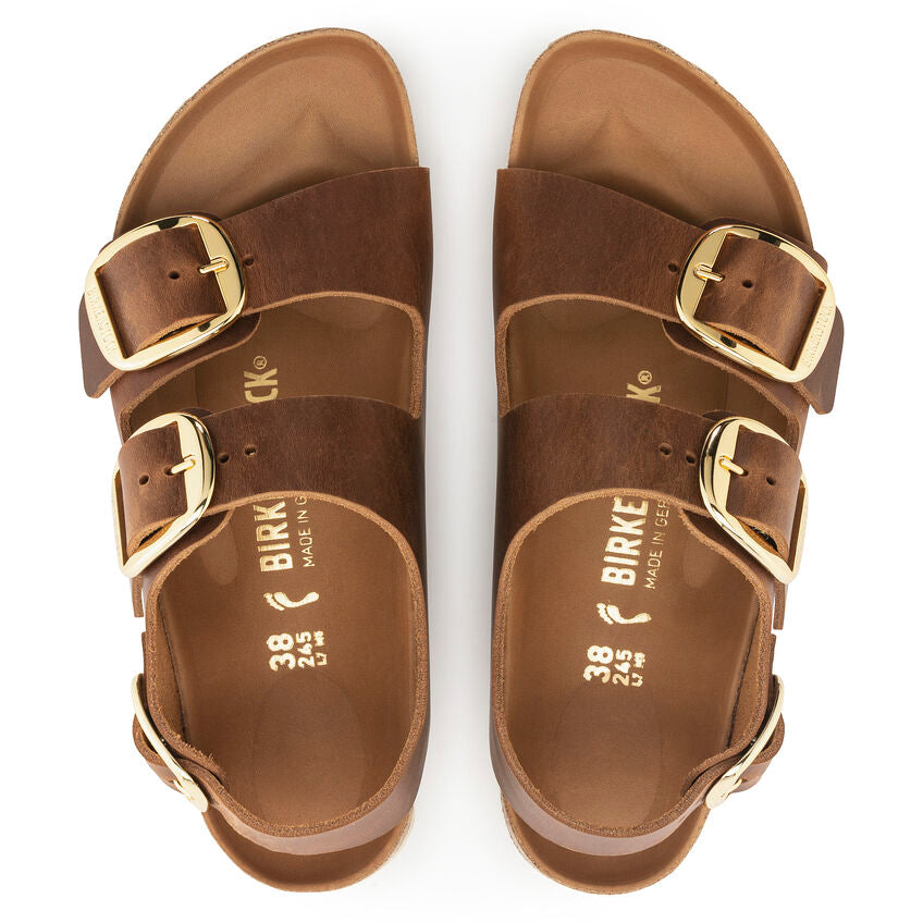 Birkenstock - Milano Big Buckle - Cognac Oiled Leather