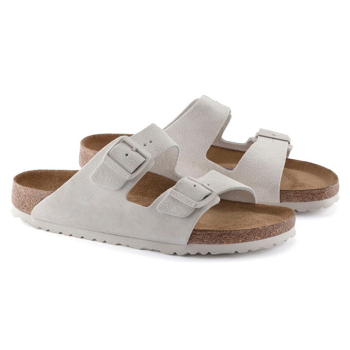 Birkenstock - Arizona Soft - Antique White Suede Leather