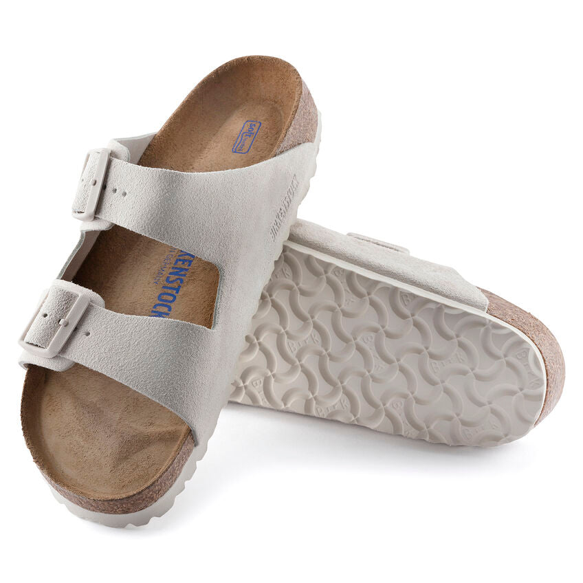 Birkenstock - Arizona Soft - Antique White Suede Leather