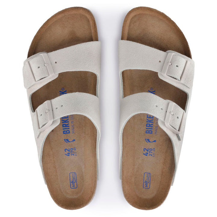 Birkenstock - Arizona Soft - Antique White Suede Leather