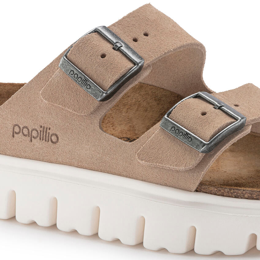 Birkenstock Papillio - Arizona Chunky - Warm Sand Suede Leather