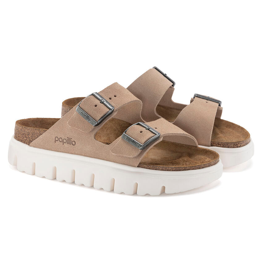 Birkenstock Papillio - Arizona Chunky - Warm Sand Suede Leather