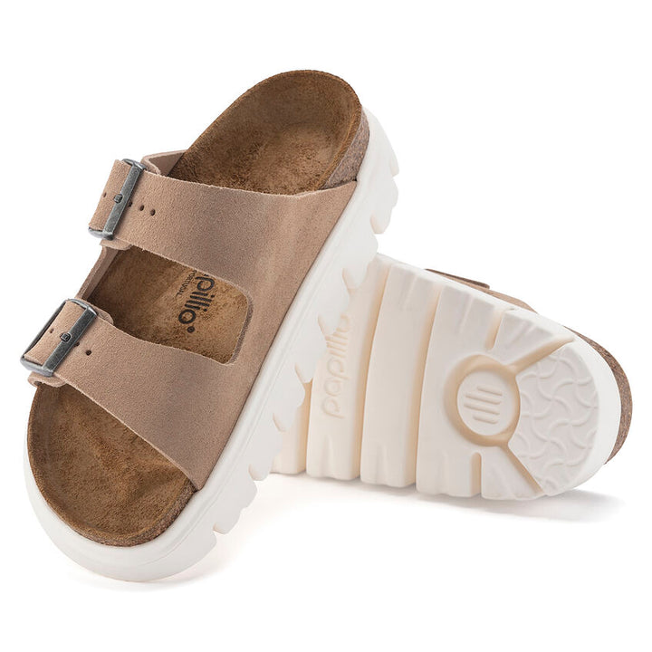 Birkenstock Papillio - Arizona Chunky - Warm Sand Suede Leather