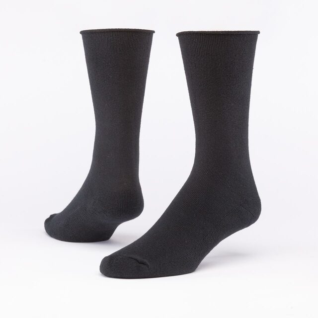 Maggie's Organics - Cushion Crew Sock - Black Organic Cotton