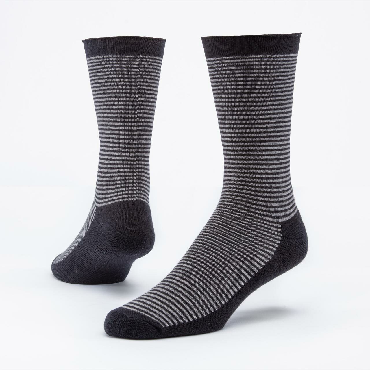 Maggie's Organics - Cushion Crew Sock -Black/ Gray