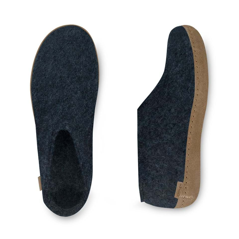 Glerups - Shoe With Leather Sole - Denim Wool