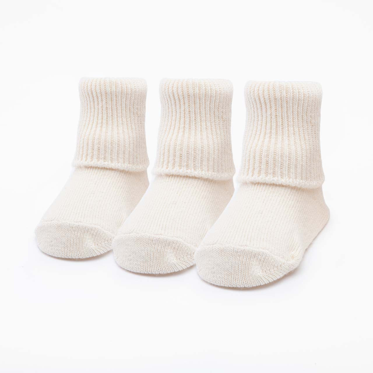 Maggie's Organics - Baby Anklet Socks 3-Pack - Natural