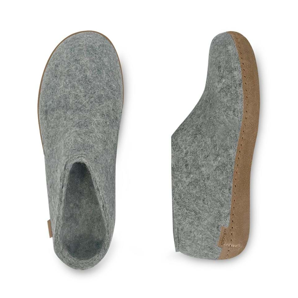 Glerups - Shoe With Rubber Sole - Grey Wool