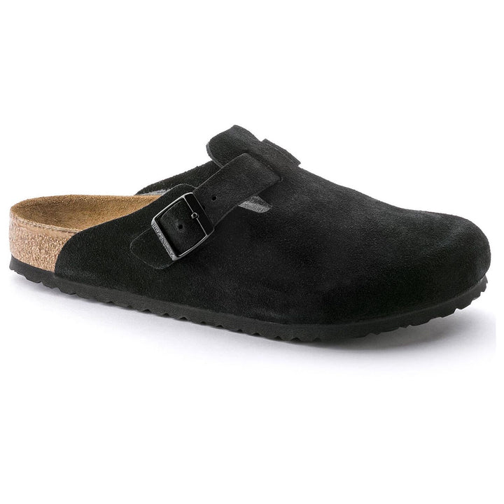 Birkenstock - Boston Soft - Black Suede Leather