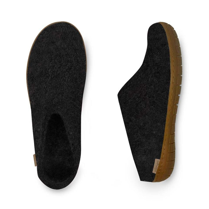 Glerups - Slip On With Rubber Sole - Charcoal Wool