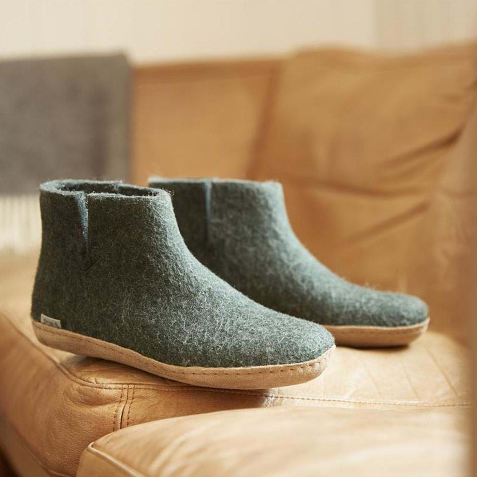 Glerups - Boot With Leather Sole - Forest Wool