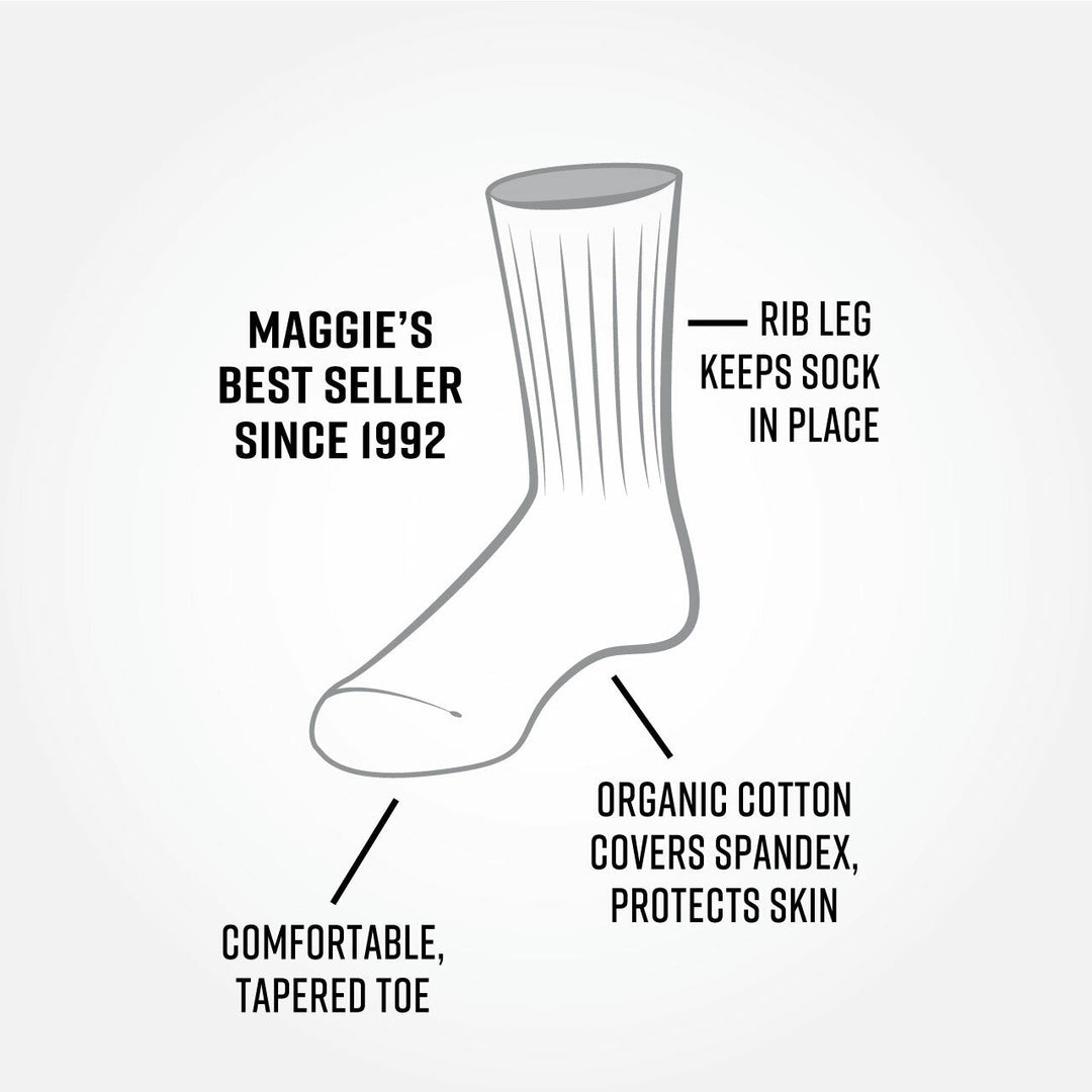 Maggie's Organics - Crew Socks - Navy Organic Cotton