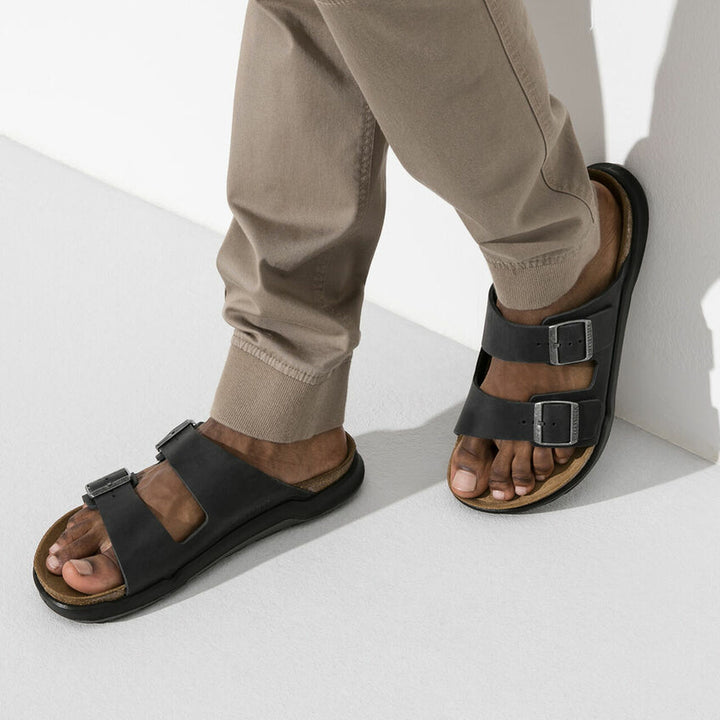 Birkenstock - Arizona Rugged - Faded Black Oiled Leather