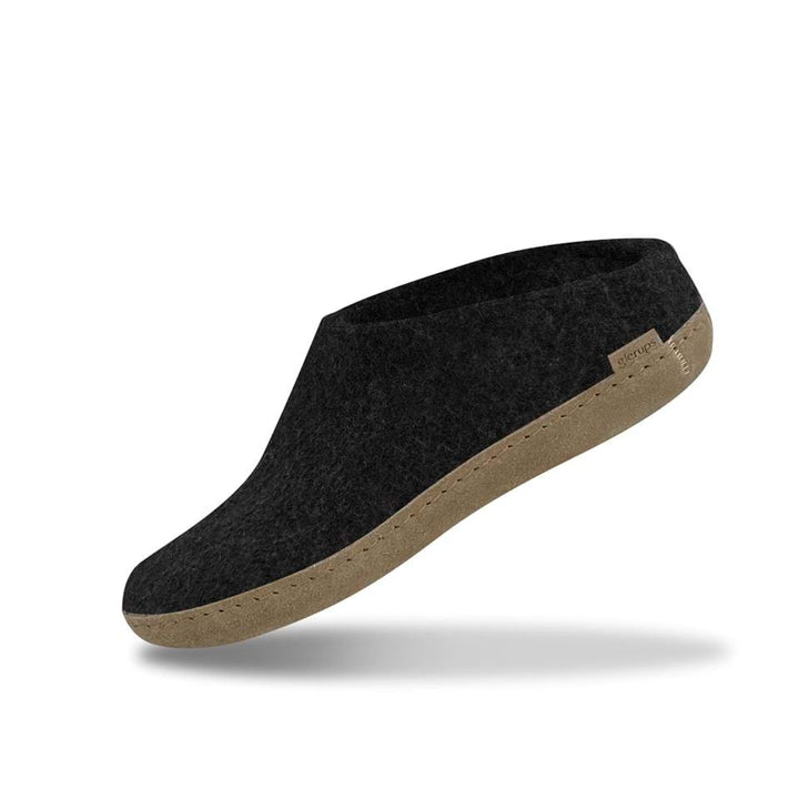 Glerups - Slip On With Leather Sole - Charcoal Wool