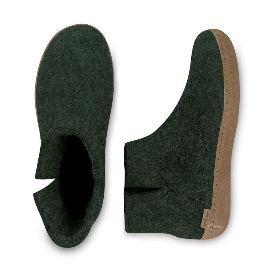 Glerups - Boot With Leather Sole - Forest Wool